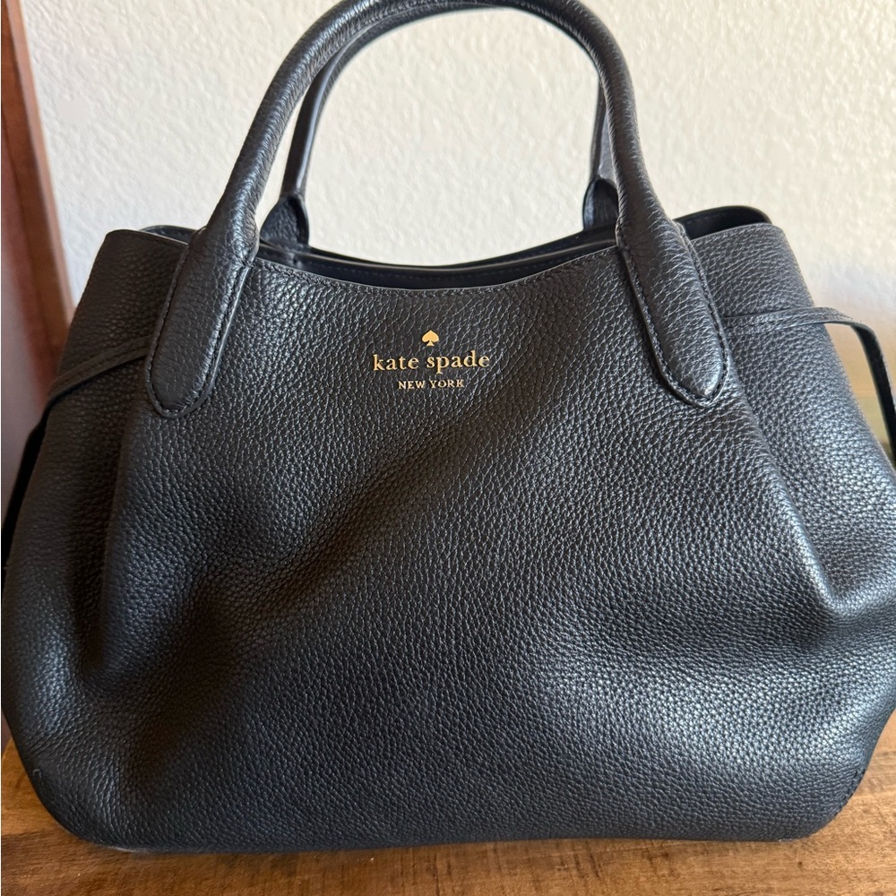 Kate Spade Black Pebbled Leather Satchel
